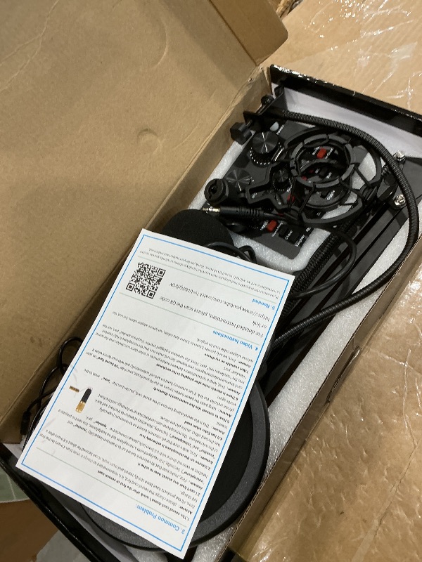 Photo 1 of *MINOR DAMAGE - USED*
Podcast Equipment Bundle, BM-800 Recording Studio Package with Voice Changer, Live Sound Card - Audio Interface for Laptop Computer Vlog Living Broadcast Live Streaming YouTube TikTok (AM100-V8)