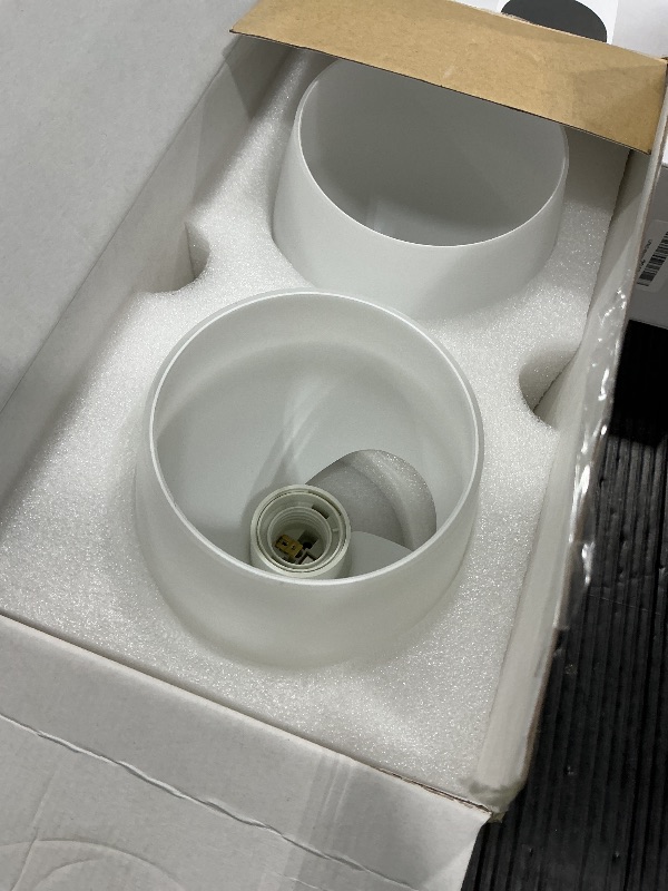 Photo 1 of **MAJOR DAMAGE**
Seealle Touch Bedside Table Lamp Set of 2 - Small Bedside Lamp for Bedroom Living Room Night Stands, Desk Lamp with White Glass Shade for Small Spaces, 3 Way Dimmable, LED Bulbs, Gifts