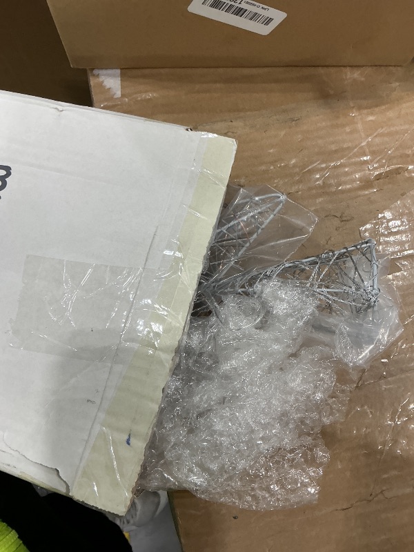 Photo 1 of 10 Inch Christmas Star Pentagram Tree Topper with Warm LED Lights for Xmas Tree Decorations (White)