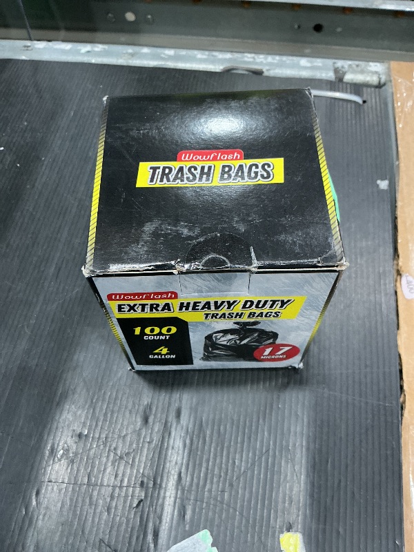 Photo 1 of 100 Count 17 Micron Extra Heavy Duty 4 Gallon Trash Bags, Sturdy & Tear-Resistant Small Trash Bags for Bathroom & Kitchen
