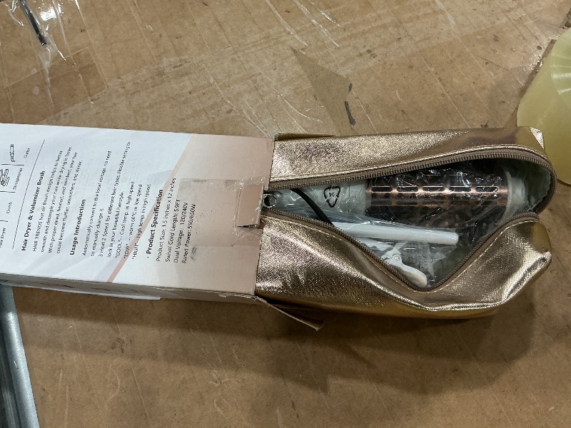 Photo 1 of 1.5 Inch Barrel (2.8’’ Plus Bristles) Dual Voltage(110~250V) Round Brush Blow Dryer, Hair Dryer Brush with European Plug Adapter, 4-in-1 Negative Ionic One Step Volumizer Dryer