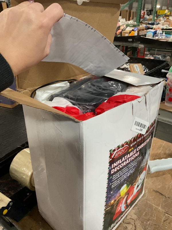 Photo 1 of EAONE 12FT Christmas Inflatable Outdoor Decoration, Christmas Blow Ups Yard Decorations Giant Inflatable Santa Claus Lying Flat with Built-in LED Lights for Yard, Garden, Lawn, Home Xmas Holiday Decor