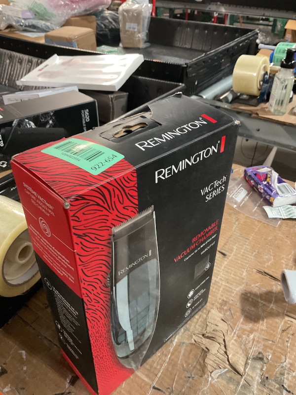 Photo 1 of ***(HEAVILY USED/ MISSING PARTS)***Remington Vacuum Haircut Kit, Vacuum Beard Trimmer, Hair Clippers for Men with Removable Hair Chamber and Dual Motor Power (18 pieces)