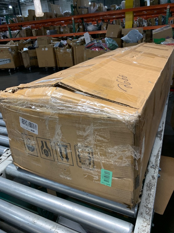 Photo 1 of ***PARTS ONLY***LITTLE TREE 74-Inch Executive L-Shaped Desk with Storage Cabinet & Shelves, Large Home Office Computer Desk, Modern Business Workstation for Professionals (Oak & White)