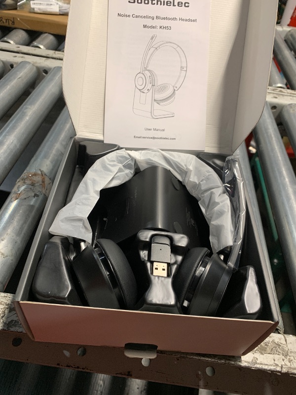 Photo 1 of (Upgraded Version) Wireless Headset, Bluetooth Headset with Noise Cancelling Microphone, Best Headphones with Mic Mute & USB Dongle for PC/Computer/Laptop/Cell Phones/Remote Work/Call Center