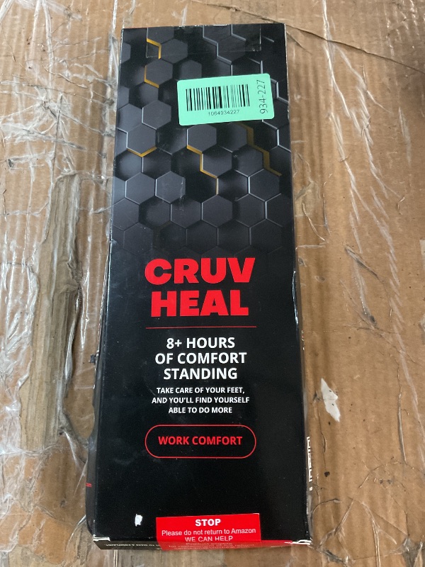 Photo 1 of (New) Work Comfort Orthotic Insoles - Anti Fatigue Shoe Insert Men Women - Low Arch Support - Shock Absorption - Foot Pain Relief - Work Boot Insoles (Black Hexagons, L)