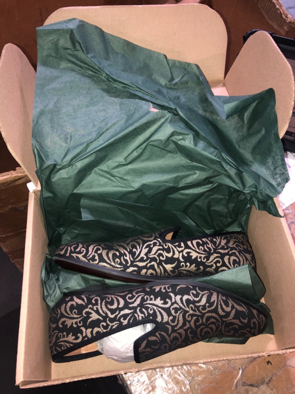 Photo 1 of ***(HEAVILY USED/ MINOR DAMAGE)***
JITAI Men's Dress Shoes - Casual Rubber & Leather Loafers for Men - Fashion Business Formal Wear, Glod/02, 9men/10.5women US