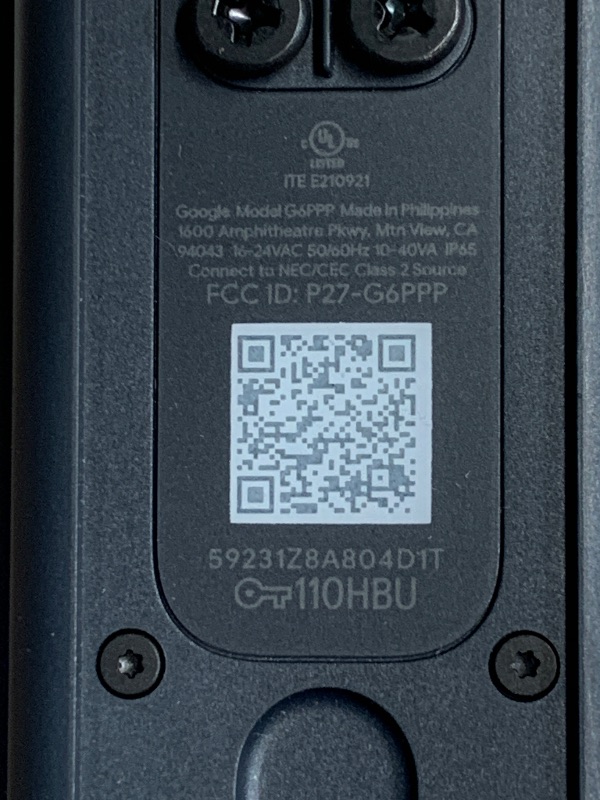 Photo 1 of Google Nest Doorbell (Wired, 3rd Gen) - 2K Video and Gemini, Live View, Night Vision, 2-Way Audio - Works with Google Home - 2025 Model - Hazel