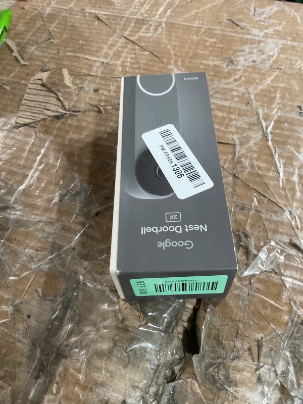 Photo 1 of Google Nest Doorbell (Wired, 3rd Gen) - 2K Video and Gemini, Live View, Night Vision, 2-Way Audio - Works with Google Home - 2025 Model - Hazel