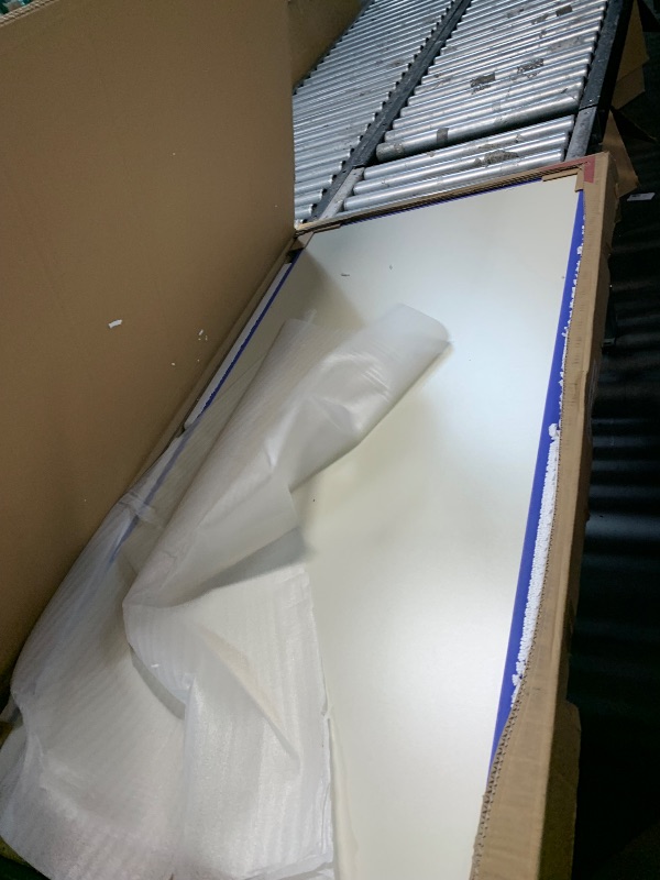 Photo 1 of ****PARTIAL SET; TOP OF TABLE ONLY, NO LEGS******Flash Furniture Emmy Adjustable Classroom Activity Table with 6 Stackable Chairs, Plastic Activity Table for Kids, 23.625" W x 47.25" L, Blue/Gray