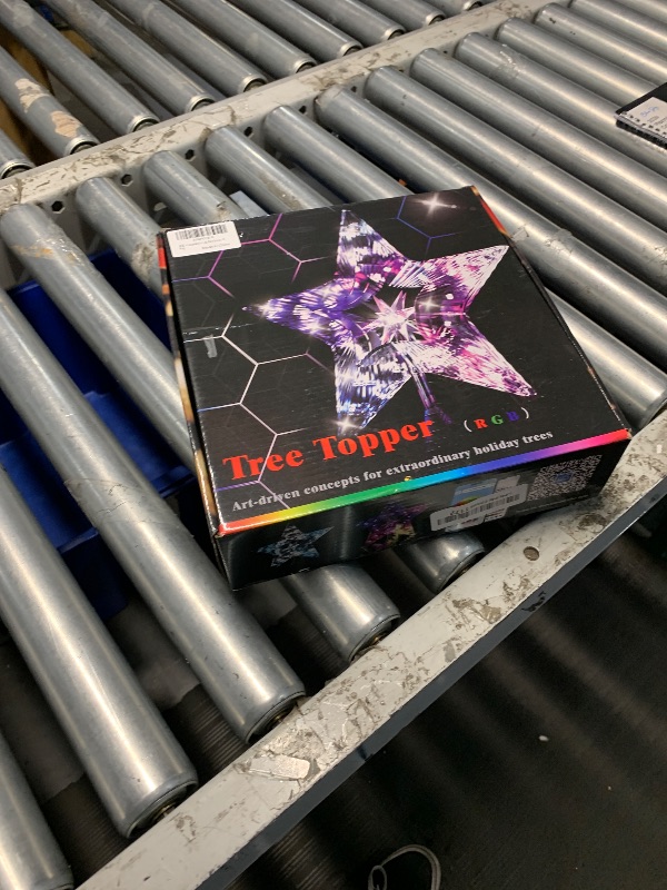 Photo 1 of ***STOCK PHOTO FOR REFERENCE ONLY***LiuZpatial 10" Christmas Tree Star Topper with Lights, Shatterproof Plastic Star Christmas Tree Topper Lighted for Christmas Tree Decorations, RGB Glow & USB Plug in