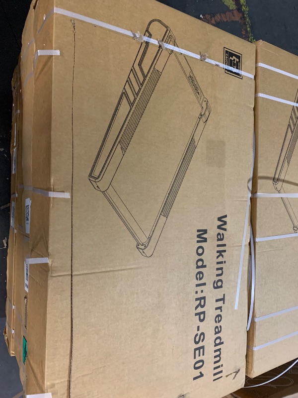 Photo 1 of Repower Small Walking Pad for Home and Office, Portable Under Desk Treadmill with Fixed 7% Incline and Adjustable 2% Incline, 300LBS Capacity—Orange