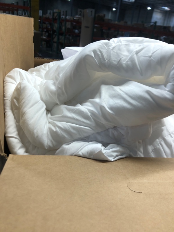 Photo 1 of ***STOCK PHOTO FOR REFERENCE ONLY*** Amazon Basics Hypoallergenic Quilted Mattress Topper Pad, 3" Gel Topper, 18 Inches Deep, King, White