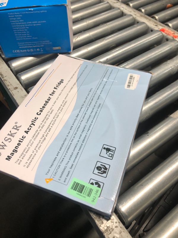 Photo 1 of ***BROKEN AND MISSING HARDWARE, SEE PHOTOS*** Magnetic Acrylic Calendar for Fridge,3 Pack 11"x15" Clear Fridge Calendar Dry Erase Planning Boards Set Includes 6 Colorful Highlight Markers,Magnetic Pen Holder and Erase Towel