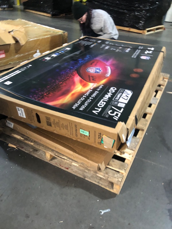 Photo 1 of **screen turns on but is popping up from the side seem **TCL 75 Inch Class QM7K Series | Mini LED QLED 4K HDR | 75QM7K, 2025 Model | 120HZ-144HZ Anti Reflective Screen Smart Google TV Dolby Atmos Onkyo Audio | Voice Remote Alexa Gaming Streaming Televisio