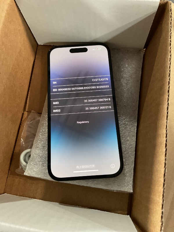Photo 1 of *****Small scratch****** Apple iPhone 14 Pro, 128GB, Space Black - Unlocked (Renewed)