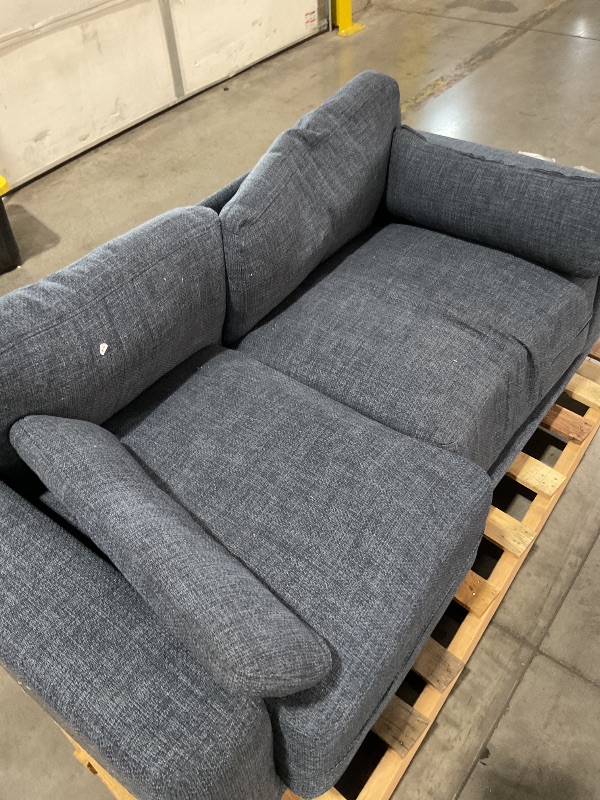 Photo 5 of **ITEM IS DIRTY AND HAS SOME DAMAGE**
Marsail Modern 65 Inch Linen Fabric Sofa, 2-Seater Couch with Wide Armrests, Deep Cushions & Removable Washable Covers, Comfortable Living Room Furniture, Blue
