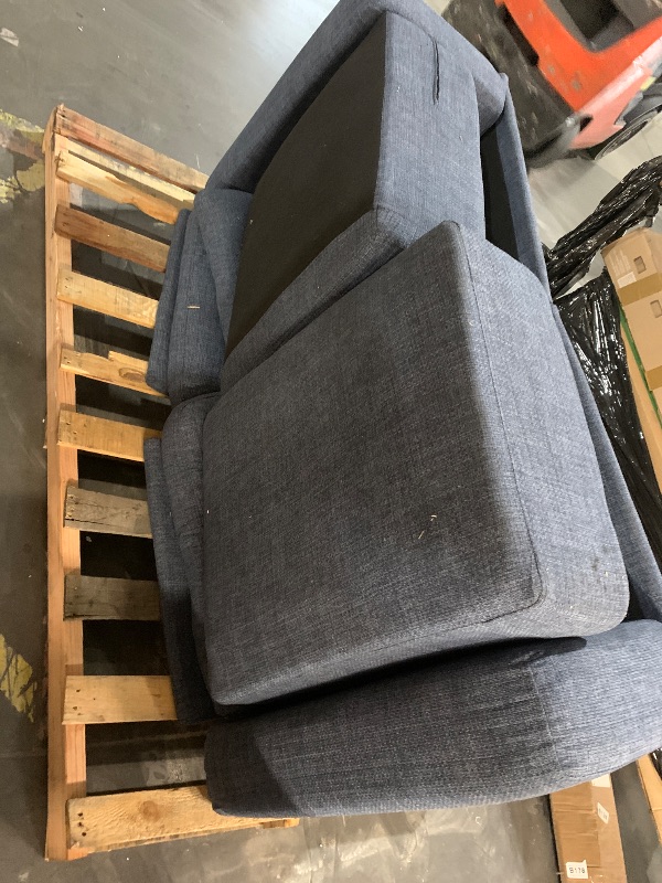 Photo 3 of **ITEM IS DIRTY AND HAS SOME DAMAGE**
Marsail Modern 65 Inch Linen Fabric Sofa, 2-Seater Couch with Wide Armrests, Deep Cushions & Removable Washable Covers, Comfortable Living Room Furniture, Blue