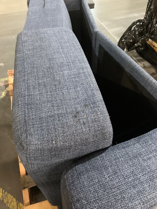 Photo 2 of **ITEM IS DIRTY AND HAS SOME DAMAGE**
Marsail Modern 65 Inch Linen Fabric Sofa, 2-Seater Couch with Wide Armrests, Deep Cushions & Removable Washable Covers, Comfortable Living Room Furniture, Blue