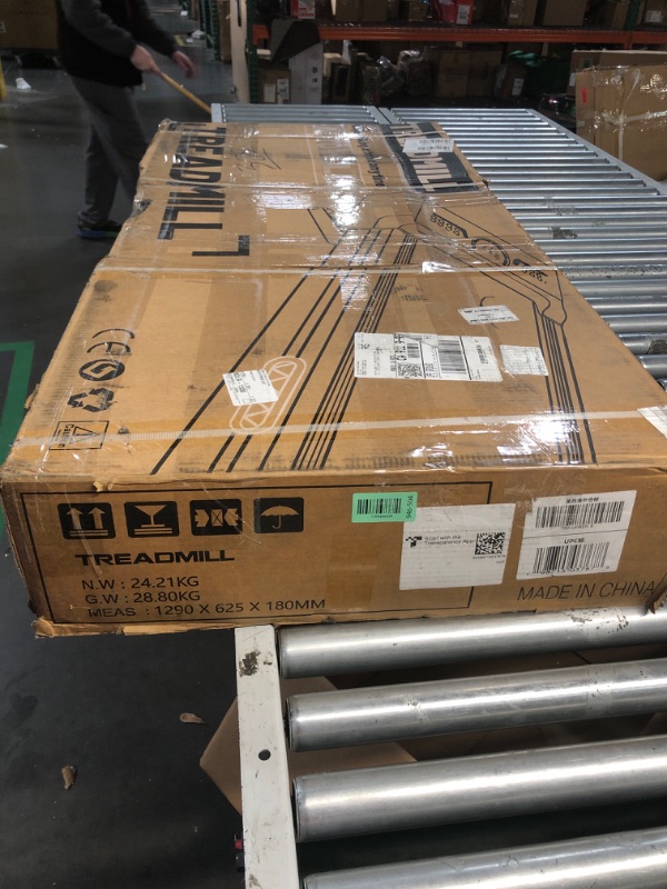 Photo 1 of ***FACTORY SEALED*** TRAILVIBER Walking Pad Treadmill with 12% 9-Level Auto Incline, 450 lbs Capacity RGB LED Screen, Bluetooth Speaker Under Desk Treadmill, Compact Treadmills for Home Hiking