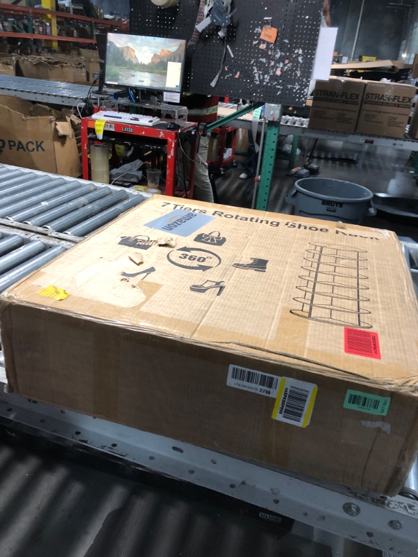 Photo 1 of ***FACTORY SEALED***C Slumber Castle Rotating Shoe Rack Tower, 7 Tier Revolving Shoe Rack, 360° Spinning Shoe Rack for Closet, Vertical Shoe Tower Organizer, Easy to Assemble Closet Organizers and Storage for Handbag,Shoe