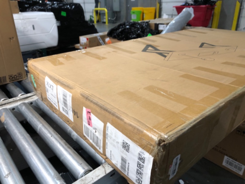 Photo 1 of ***FACTORY SEALED*** Solid Wood Desk 55 inches, Home Office Computer Desk Wooden Rustic Writing Desk Metal Modern Simple Design Executive Real Wood Desk(Rustic Brown)