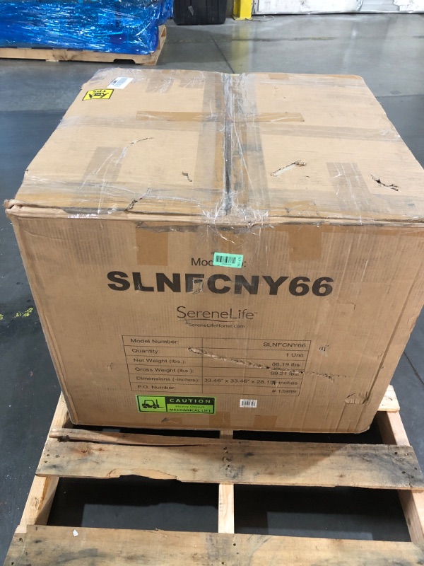 Photo 1 of ***PARTS ONLY***SereneLife Propane Gas Fire Pit Table - 40,000 BTU Outdoor Square Firepit with Lava Rocks, Cover, Adjustable Flame Height, and Weather-Resistant Design - Perfect for Backyard or Patio