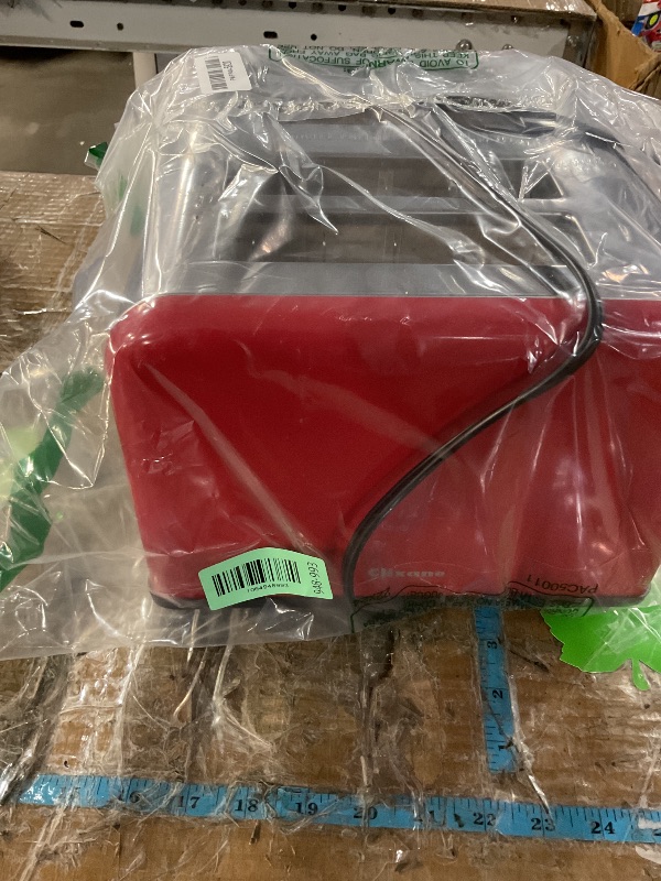 Photo 1 of 4 Slice Toaster Touch Screen, Stainless Steel Toasters Digital Timer, Dual Control Panel Toasters, 8 Shade Settings 6 Bread Types for Bagel, Cancel, Defrost 1650W Red