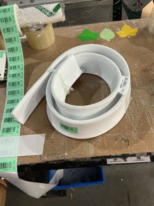 Photo 1 of (Upgraded) 3” High Shower Threshold Water Dam 67 Inch Collapsible Shower Barrier Water Barrier Shower Water Stopper Shower Water Guard Dry and Wet Separation for Bathroom Kitchen and More(5.6ft)