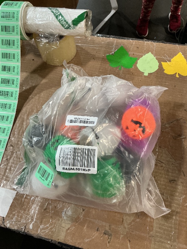 Photo 1 of 14 PCS Mini Halloween Candy Holder,Portable Pumpkin Ghost Cauldron Bucket with Candy Bags Black Wire Ties Halloween Party Supplies for Kids,Trick or Treat