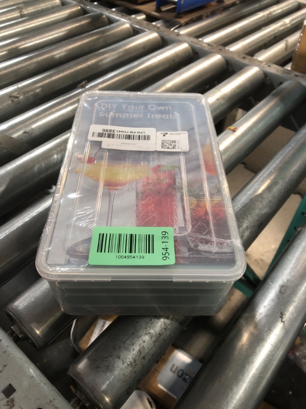 Photo 1 of ***FACTORY SEALED***WIBIMEN Ice Cube Tray with Lid and Bin - Round Ice Trays for Freezer with Lid - Ice Cube Trays for Freezer with Ice Container (0.8"-2PACK Blue)