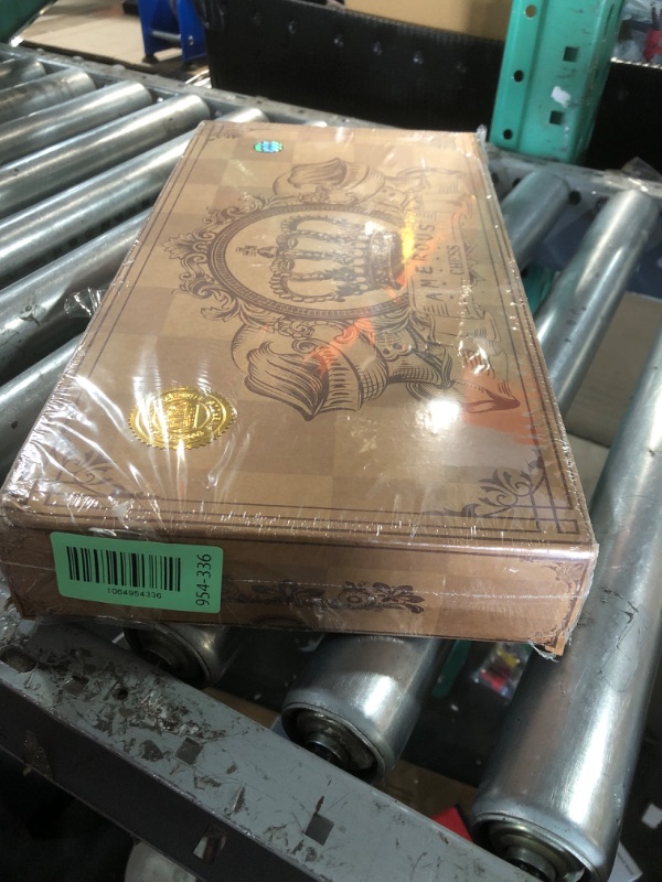 Photo 1 of ***FACTORY SEALED***AMEROUS 15 Inches Magnetic Wooden Chess Set - 2 Extra Queens - Folding Board - Pieces Storage Slots, Handmade Portable Travel Chess Game - Beginner Chess Set for Kids, 6 up Age