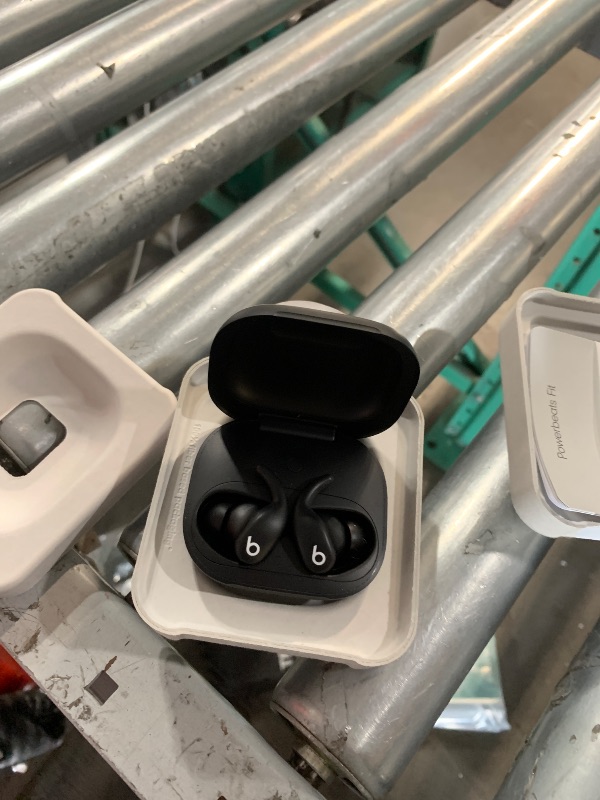 Photo 1 of *USED NOT TESTED*Beats Powerbeats Fit - Wireless Noise Cancelling Workout Earbuds with Secure-Fit Wingtips, Up to 30-Hour Battery Life, Sweat & Water Resistant, Apple & Android Compatible - Jet Black