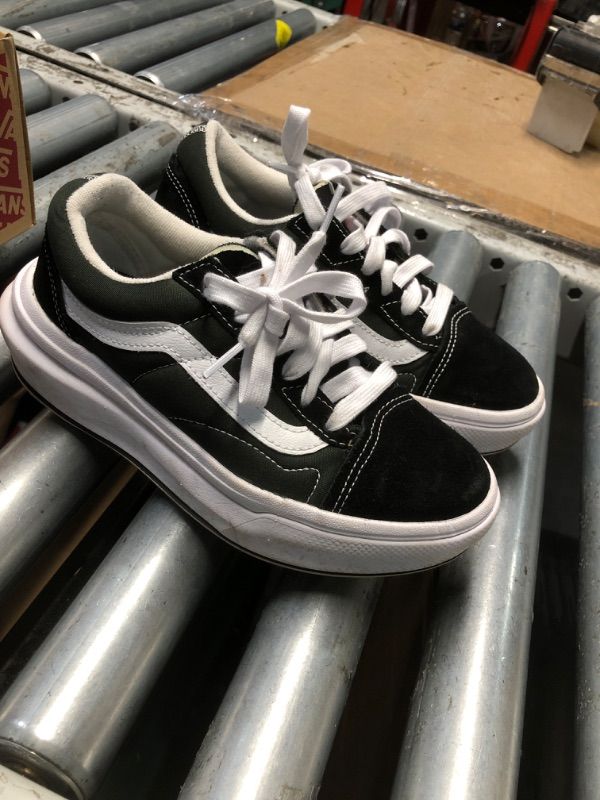 Photo 1 of ***(HEAVILY USED/ MINOR DAMAGE)***Vans Women's Range EXP Shoe | Athletic Fashion Sneakers for Walking, Hiking & Everyday Wear, Black/White, 6.5