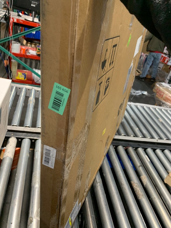 Photo 1 of ***FACTORY SEALED***30 x 40 Inch Rustic Bathroom Mirror for Wall Over Sink, Farmhouse Wood Framed Dark Brown Wooden Rectangle Mirrors for Living Room, Horizontal/Vertical Hanging