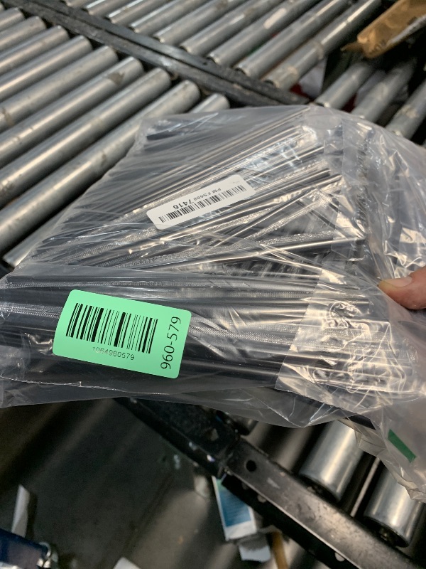 Photo 1 of [400 Pcs] Black Individually Wrapped Disposable Plastic Straws(7.5" longX0.23" diameter)