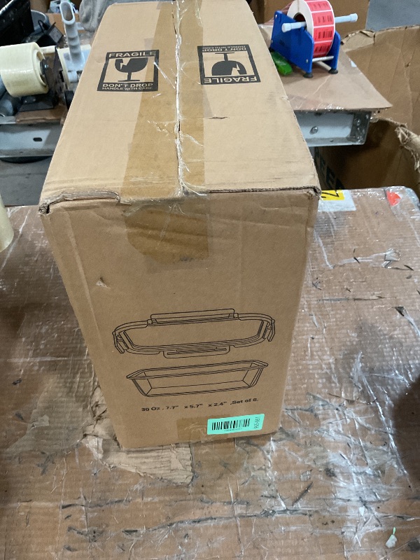 Photo 1 of [8-Pack,30 oz]Glass Meal Prep Containers,Glass Food Storage Containers,Airtight lunch Containers with Lids, Microwave, Oven, Freezer and Dishwasher