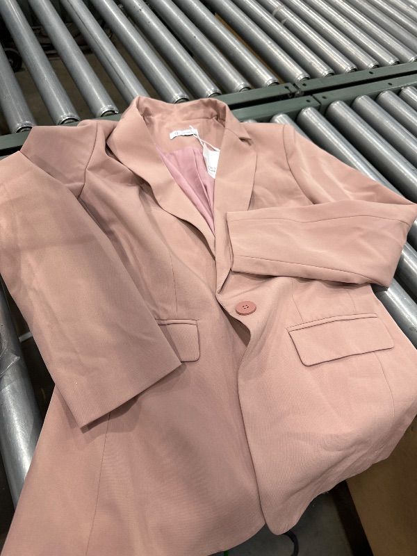 Photo 1 of (MEDIUM) Spring Jackets for Women Fashion Suit Jacket Plus Size Blazers for Women Womens Blazers for Work Professional Blazer, Rose Pink, MEDIUM