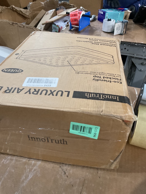 Photo 1 of InnoTruth Air Mattress Queen with Built in Pump, Inflatable Mattress Blow up Mattress, Family Choice Award Winner, 18" Colchones Inflables Foldable Air Bed for Guest & Home, Ideal for Camping, 650lbs