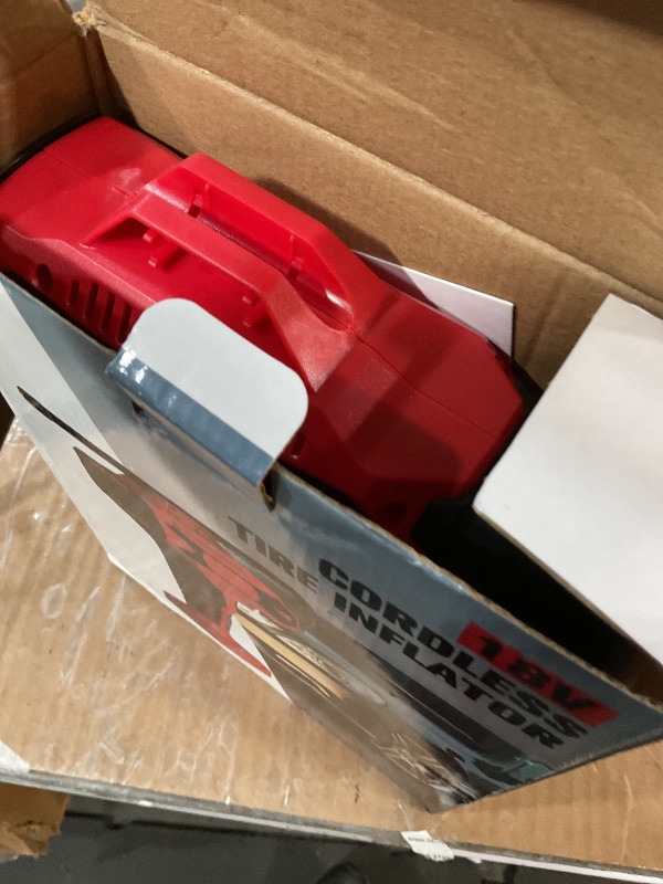 Photo 1 of Tire Inflator Air Compressor Compatible with Milwaukee for M18 Battery, LIVOWALNY 160PSI Cordless Portable Electric Air Pump with Digital Pressure Gauge for Car Motorcycles Bike Ball Auto(No Battery)