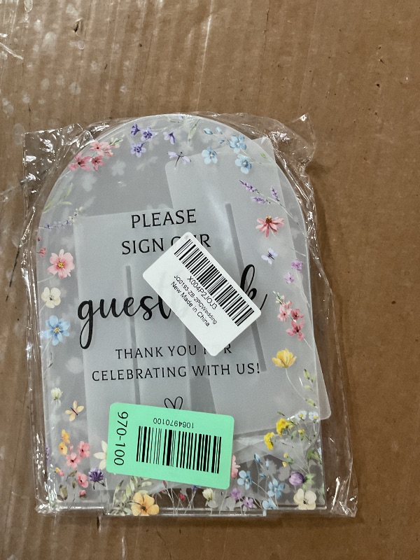 Photo 1 of 2 Pcs Wedding Decor, Ceremony Sign, Wedding Sign for Reception & Event Party,Bridal Shower Decorations, Wedding Table Decor Accessories for Anniversary And Event 5x7 Inch