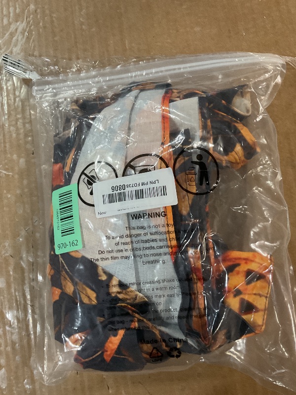 Photo 1 of CZLBTFTP Men's Halloween Button Down Shirt Fun Pumpkin Print Short Sleeve Hawaiian Shirt Tops,Halloween Brown,3XL