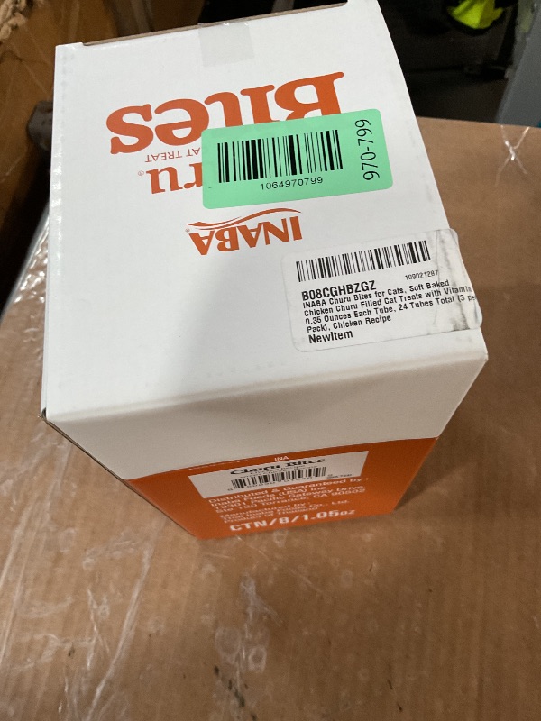 Photo 1 of ***BEST BY 01.08.2026***INABA Churu Bites for Cats, Soft Baked Chicken Churu Filled Cat Treats with Vitamin E, 0.35 Ounces Each Tube, 24 Tubes Total (3 per Pack), Chicken Recipe