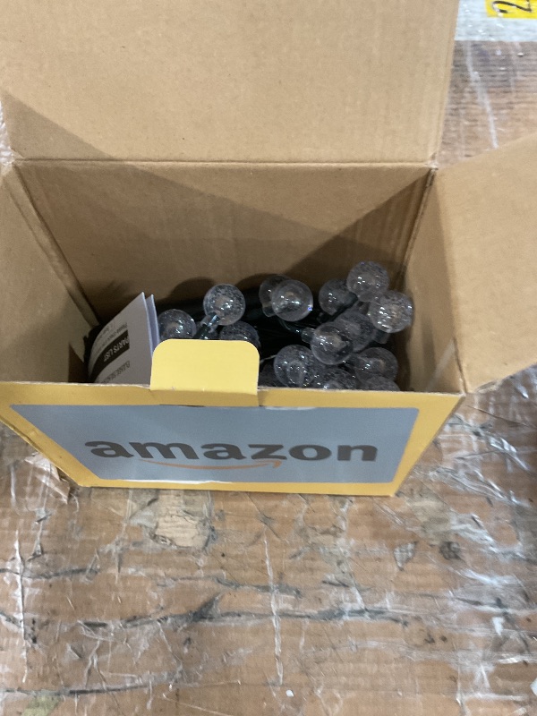 Photo 1 of (MISSING ONE) Red and White Solar Christmas String Lights, 2-Pack Total 100 LED 64FT Crystal Globe Solar Lights Outdoor Waterproof, Christmas Decorations with 8 Lighting Modes for Xmas Tree Wedding Patio Party