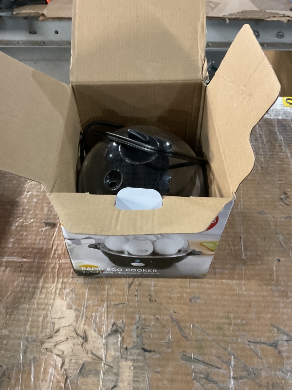 Photo 1 of (missing pieces) DASH Electric Rapid Egg Cooker for Hard Boiled/Poached/Scrambled Eggs or Omelets with Auto Shut-Off Feature, Black, 7 Egg Capacity