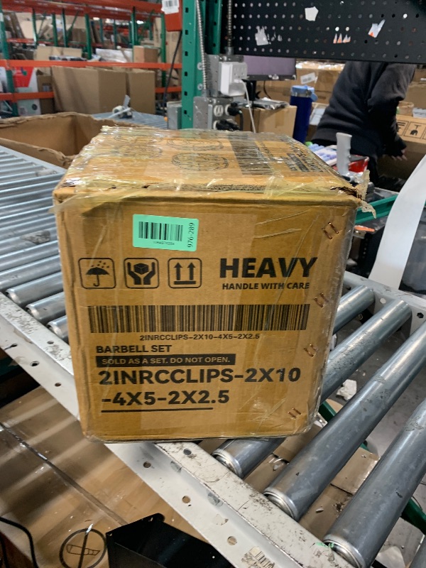 Photo 1 of ?4-Pack?2.5 5 5 10 LB Bumper Plates Weight Set with Spring Collars - 2" Olympic Grip Plates, Rubber Encased Iron Weights for Home Gym, Deadlift