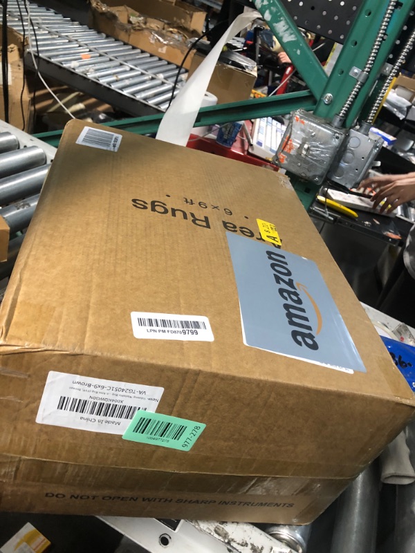 Photo 2 of Valenrug Washable Rug 6x9 - Stain Resistant 6x9 Area Rugs for Living Room, Non Slip Backing Rugs for Bedroom, Folable Gradient Printed Machine Washable Area Rug (6'x9', Brown)