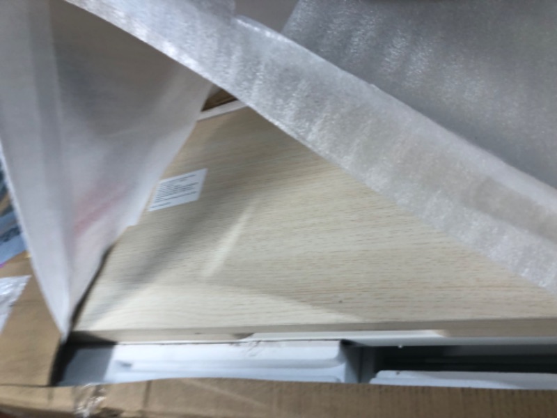 Photo 1 of (MISSING CONTROLLER) SHW 48-Inch Electric Height Adjustable Standing Desk with Drawer, Memory Preset and Cable Management Tray, Maple