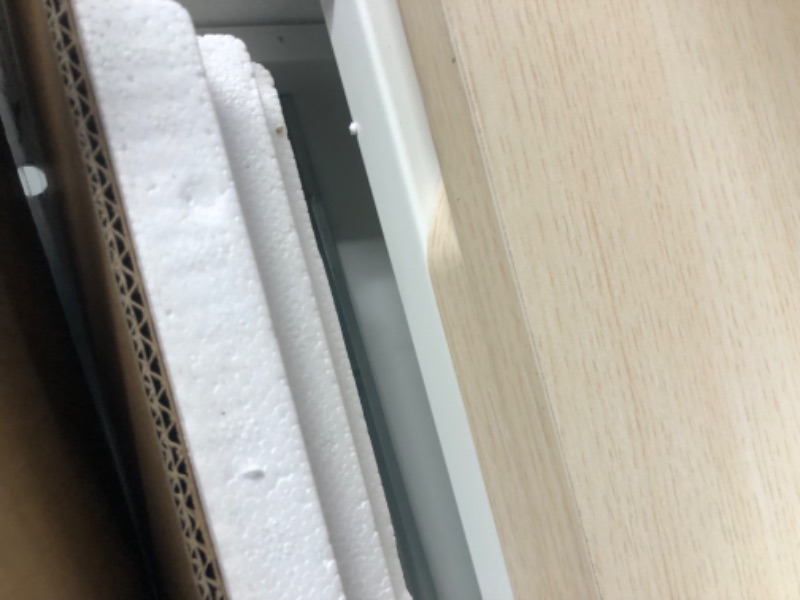 Photo 1 of (MISSING CONTROLLER) SHW 48-Inch Electric Height Adjustable Standing Desk with Drawer, Memory Preset and Cable Management Tray, Maple