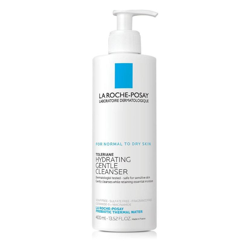 Photo 1 of  La Roche-Posay Toleriane Hydrating Gentle Face Cleanser for Normal to Dry Skin is a cream cleanser that helps skin retain essential moisture while cleansing. The cleanser maintains skin's natural protective barrier and pH. Infused with Prebiotic Thermal 